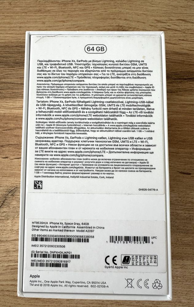 iPhone XS Space Grey 64 GB