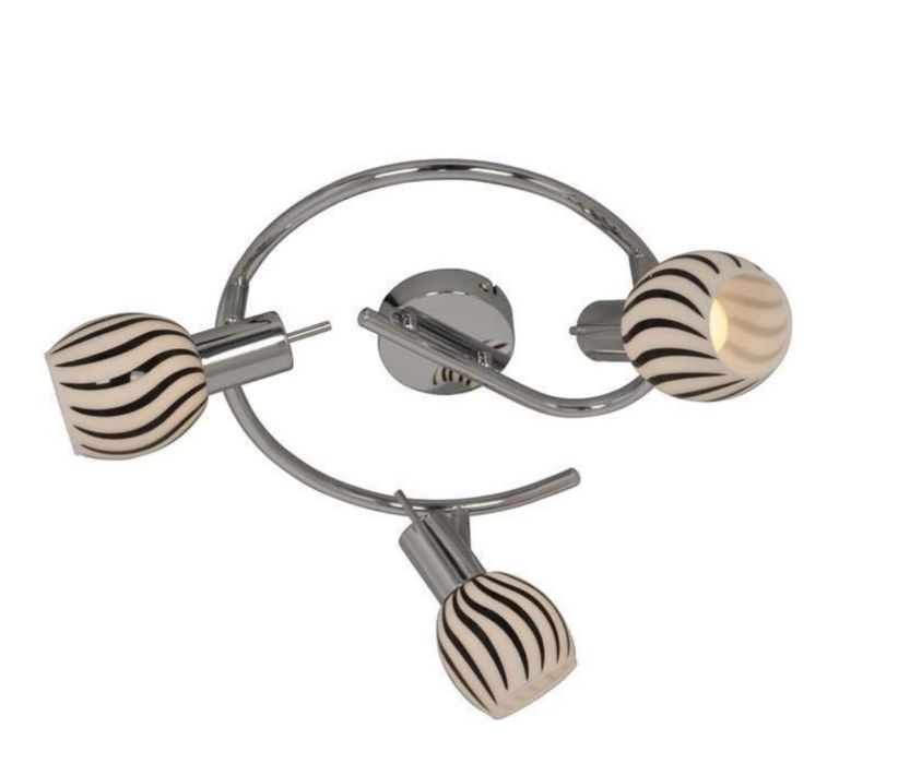 Plafoniera bucatarie Klausen Wave PL3 Chrome-White KL 7771