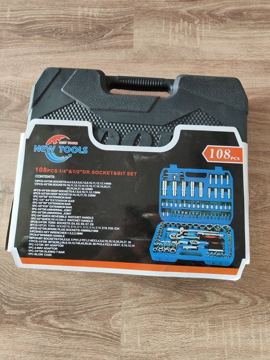 SET Chei Tubulare 108 piese , cheie Clichet și Tubulare, crichet