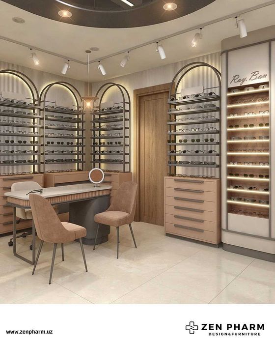 Мебель и витрины для оптики/ Optika do’konlari uchun mebel va vitrina