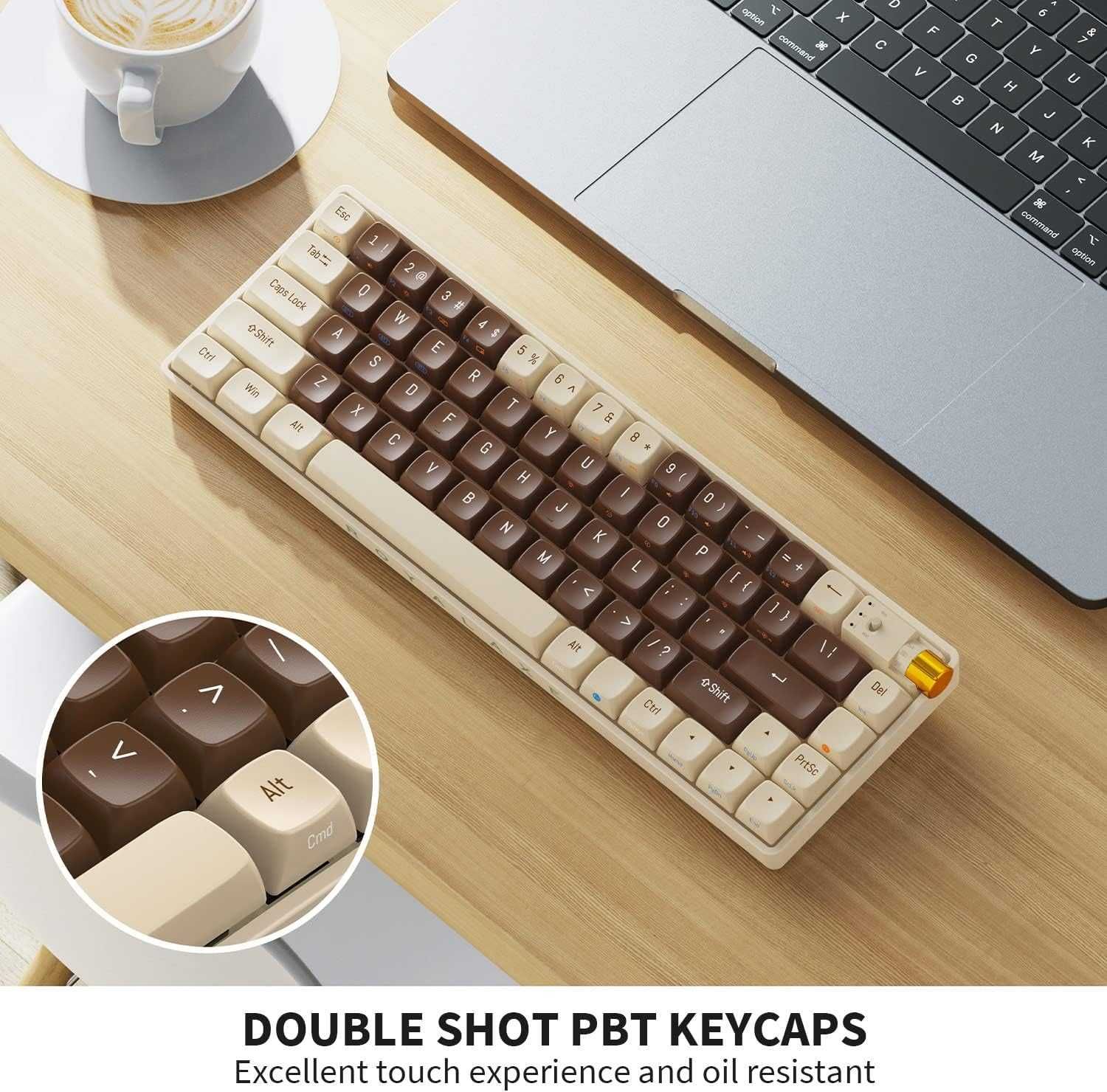 Игровая клавиатура, мышь, NumPad, геймпад, (коричневый сет)