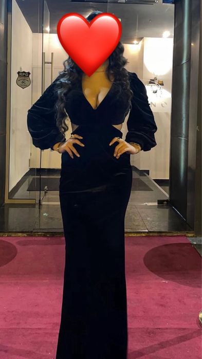 Rochie de catifea neagra