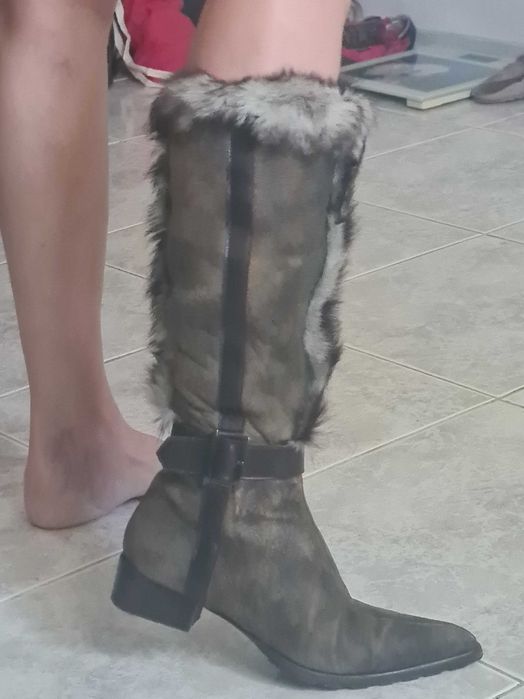 Cisme Baldinini de piele cu blana