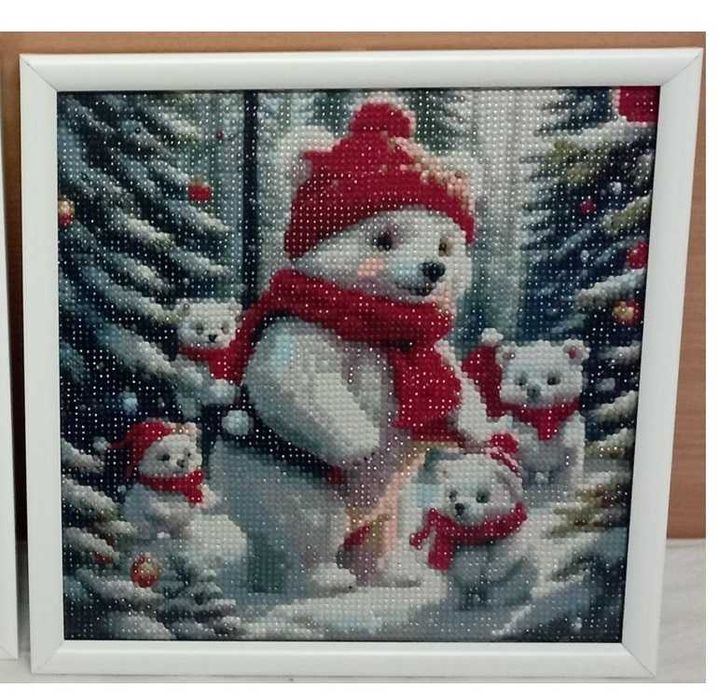 Коледни диамантени гоблени с рамка