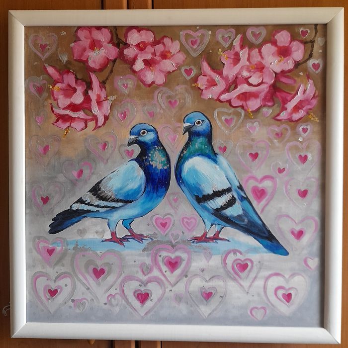 продам картину авторскую холст, масло, акрил, поталь