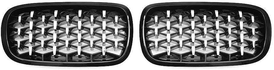 Решетки за bmw x5 f15 / x6 f16 (2013+) - гланц - diamond design - хром