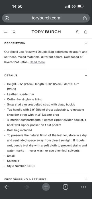 Geanta Tory Burch Lee Radzwill