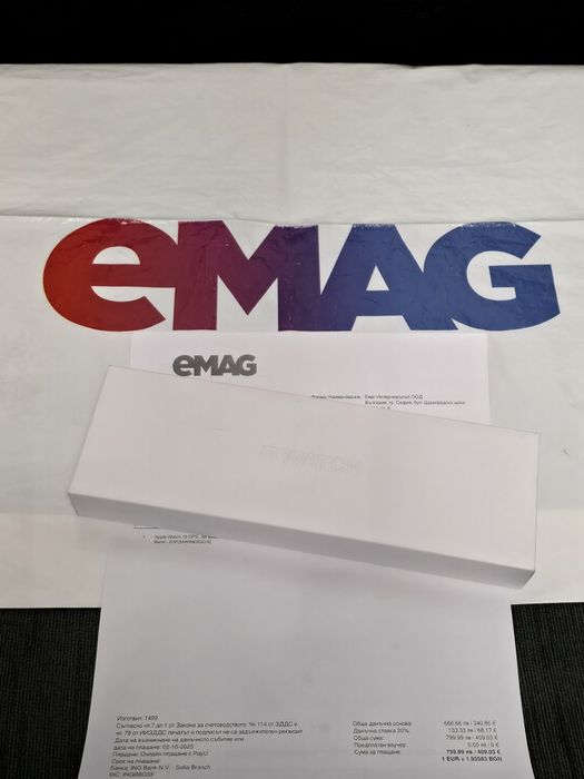 ЗАПЕЧАТАН 42mm Apple watch 10 GPS Гаранция EMAG 2027г. JET BLACK Черен