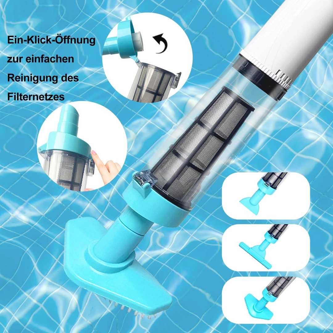 PoolyPoly 3-в-1 прахосмукачка за басейн с батерия