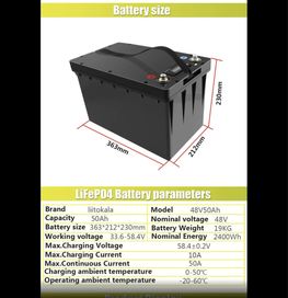 48в 50ач соларна батерия акумулатор lifepo4. Само лично предаване