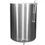 Butoi inox cu capac flotant pneumatic cu canea/robinet 550 litri