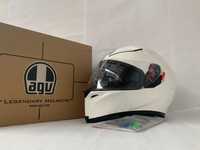 Casca moto full face S, XXL K-5 AGV E2205 SOLID WHITE