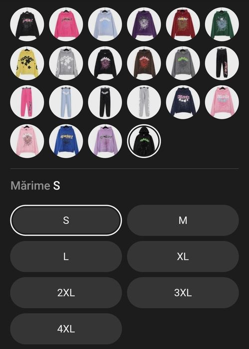 Hanorace sp5der marimi de la s la xxxl