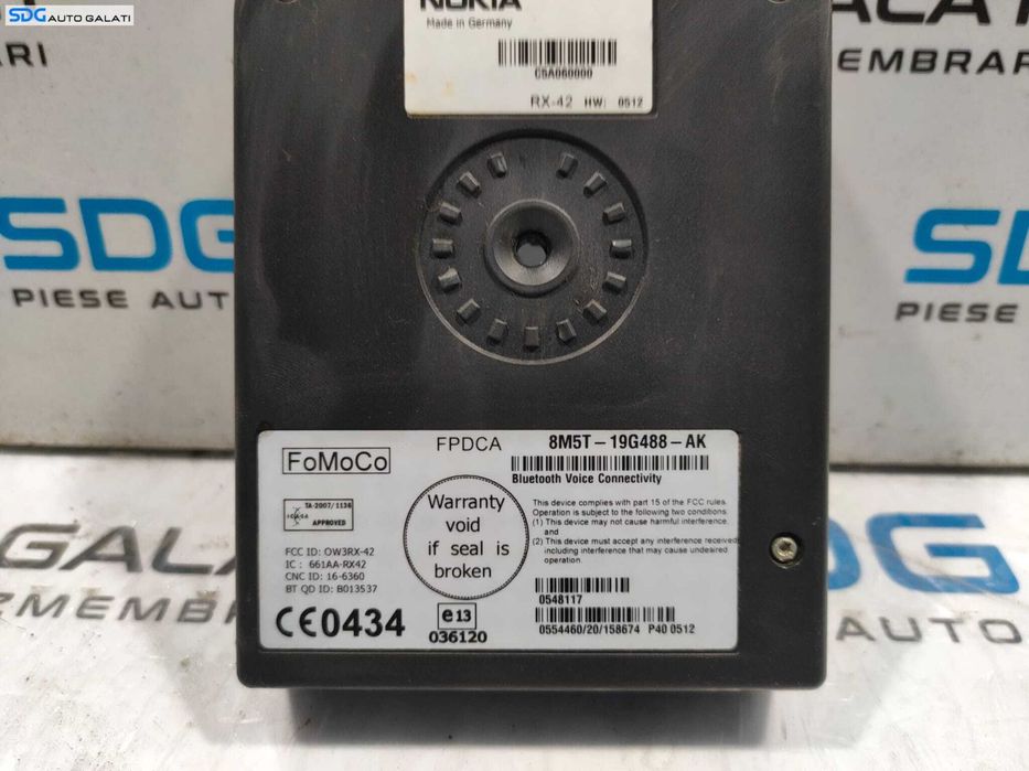 Unitate Modul Calculator Bluetooth Ford Mondeo 4 MK4 2007 - 2014 Cod 8M5T-19G488-AK [L4914]