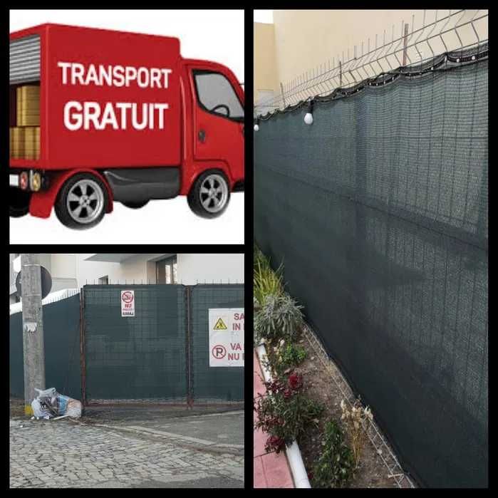 Plasa Protectie Gard ( Umbrire 90%, Densitate 95g/m² ) Garantie!