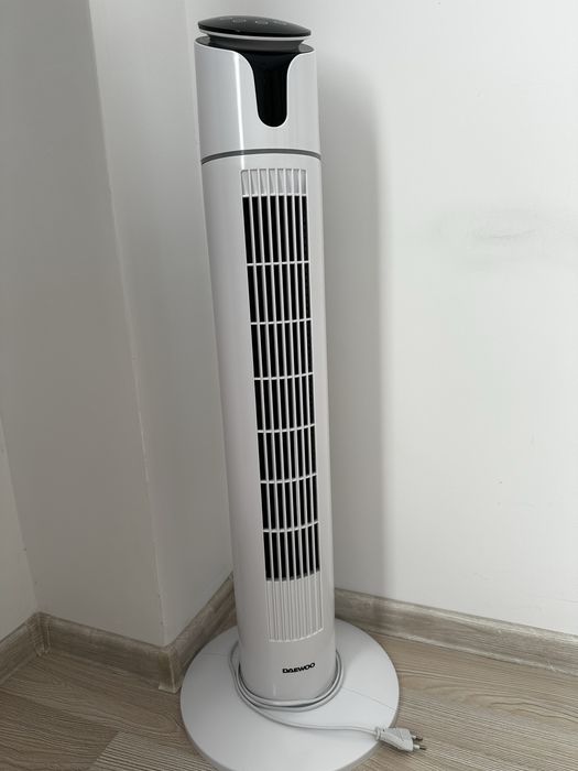 Ventilator turn DAEWOO DDV200, 3 trepte de viteza, 55W, alb-negru