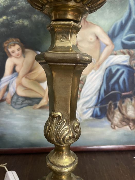 Lampa veioza  sfeșnic bronz