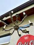 Candelabru vechi din bronz cu 8 brate impecabil