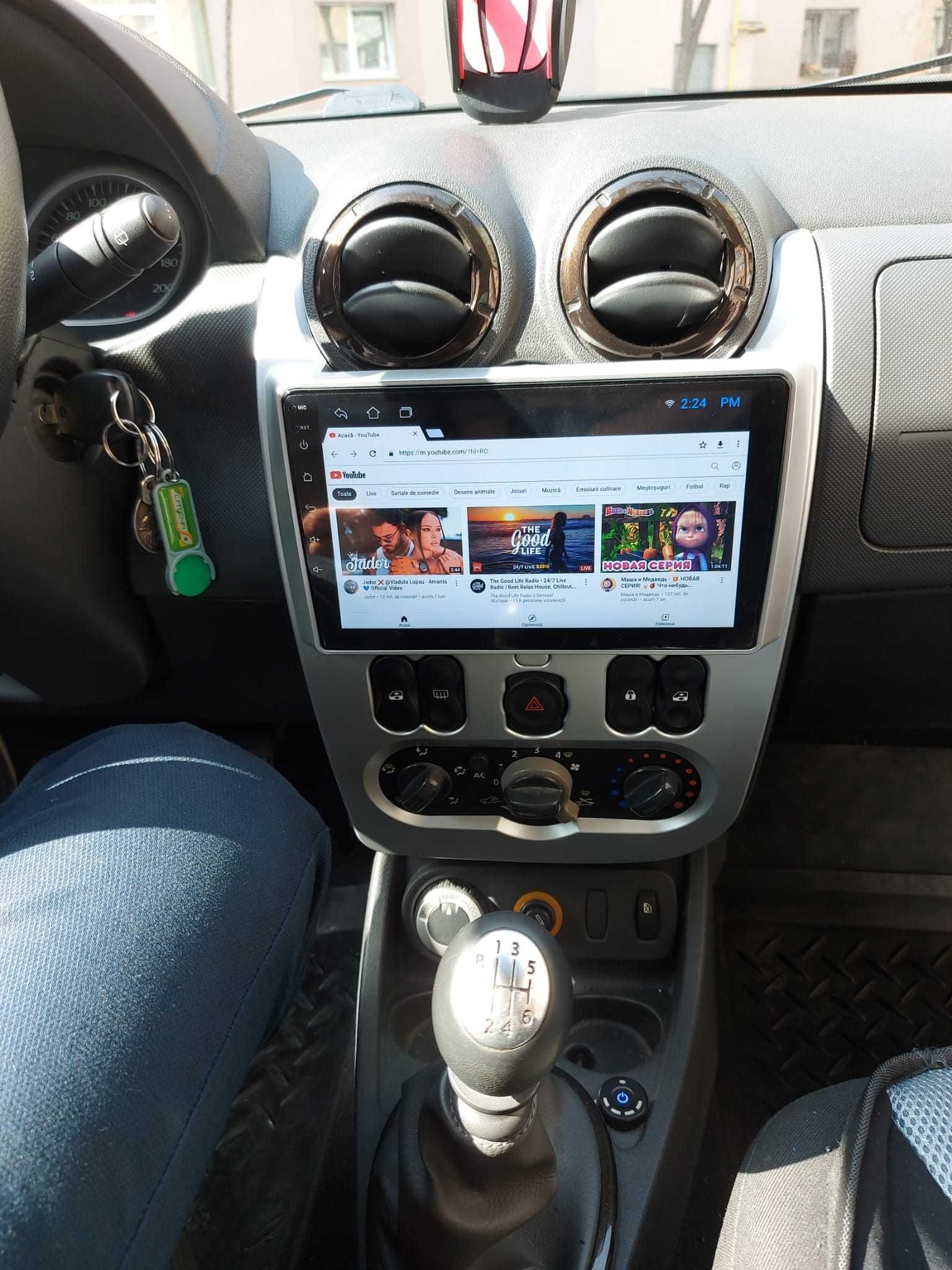 Navigatie Android Dacia Logan WiFi internet Waze YouTube casetofon
