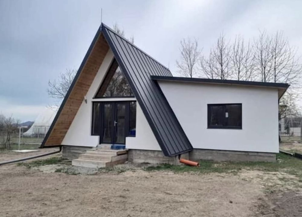 Cabane din lemn,Casa din lemn pe structura lemn acept varinate auto