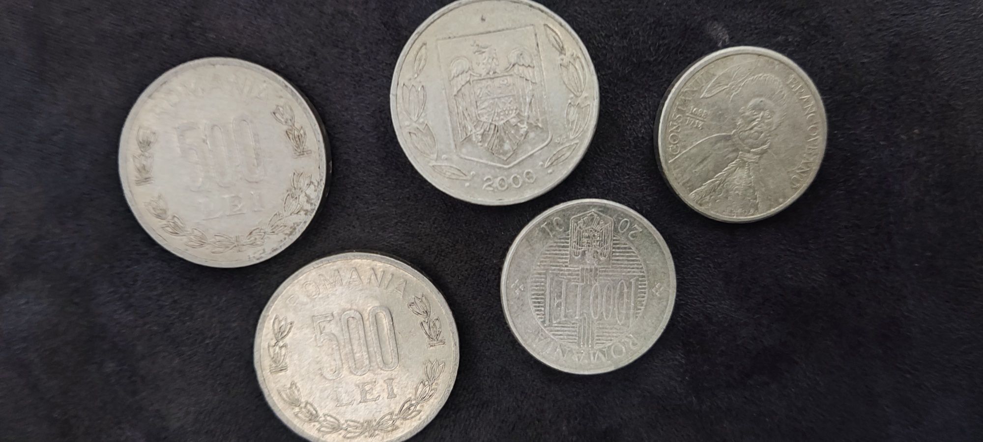 Moneda 100 lei și 500 lei