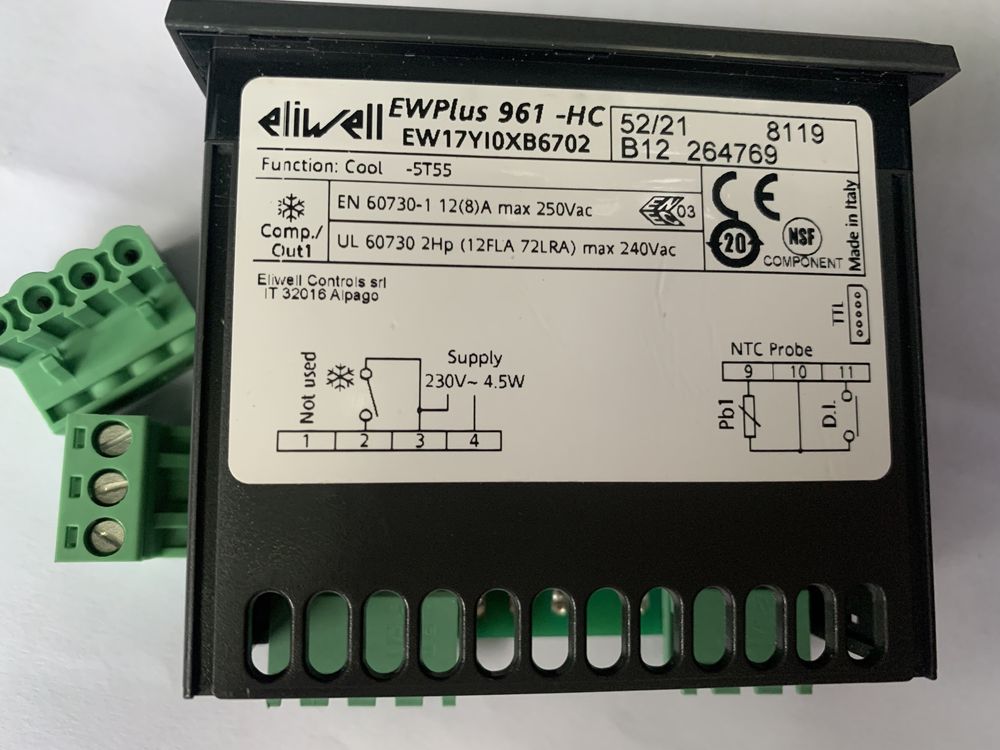 Termostat controler digital eliwell ewplus 961 cu 1 sonda inclusa nou