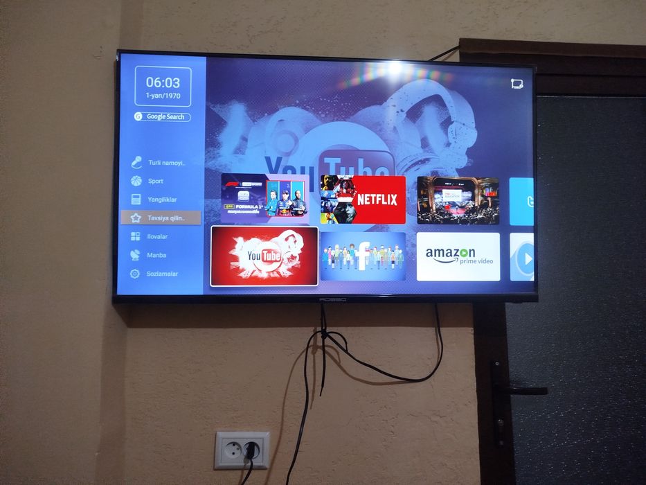 ROSSO 43 SMART TV FULL HD sotladi srochna 1.600 Kami bor