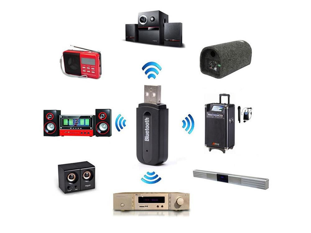 Fm трансмитер aux-01 аудио приемник bluetooth aux usb предавател ...