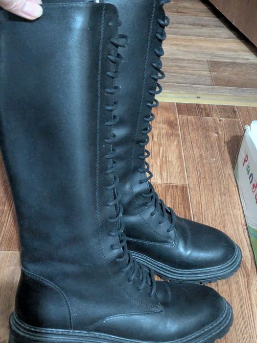 Сапоги зимние кожаные ,размер 38