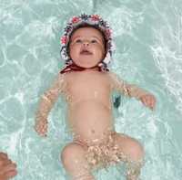 Чепчик шапочка поддерживающая голову для купания, плавания младенца.