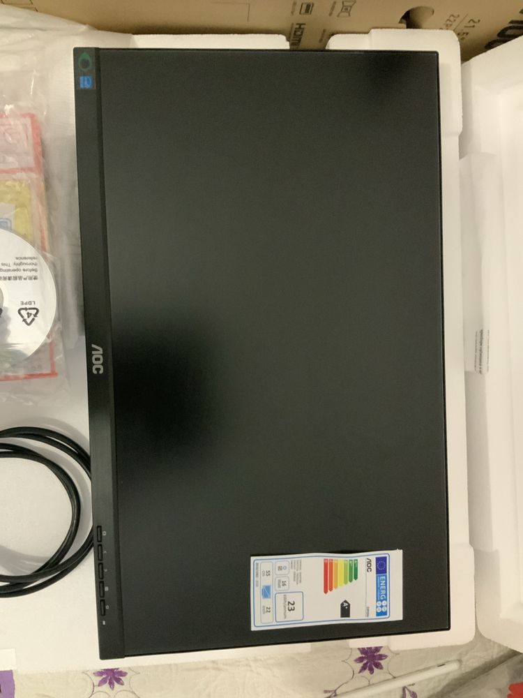 Monitor AOC 21,5 inch, 75hz, FRAMELESS, conectivitate multiplă