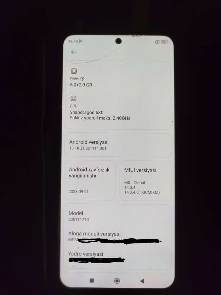 redmi note 11 6/128 IDEAL sotiladi