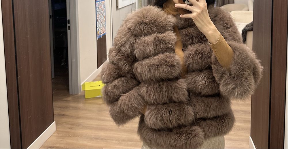 Шуба из натурального песца