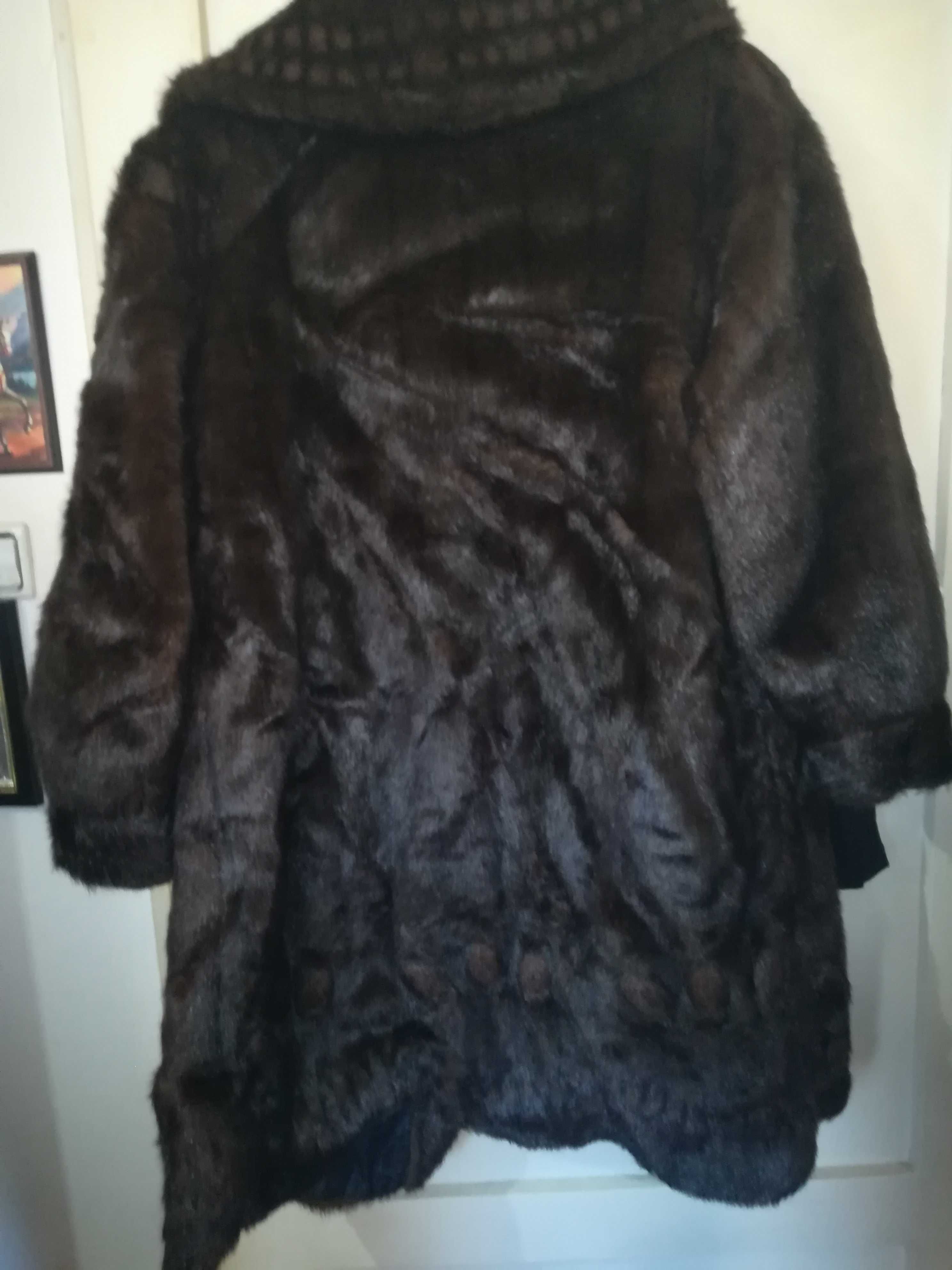 Дамско палто от екокожа, ръст 165 см. Ново обличано само веднъж.