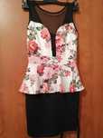 Rochita de gala cu peplum in talie