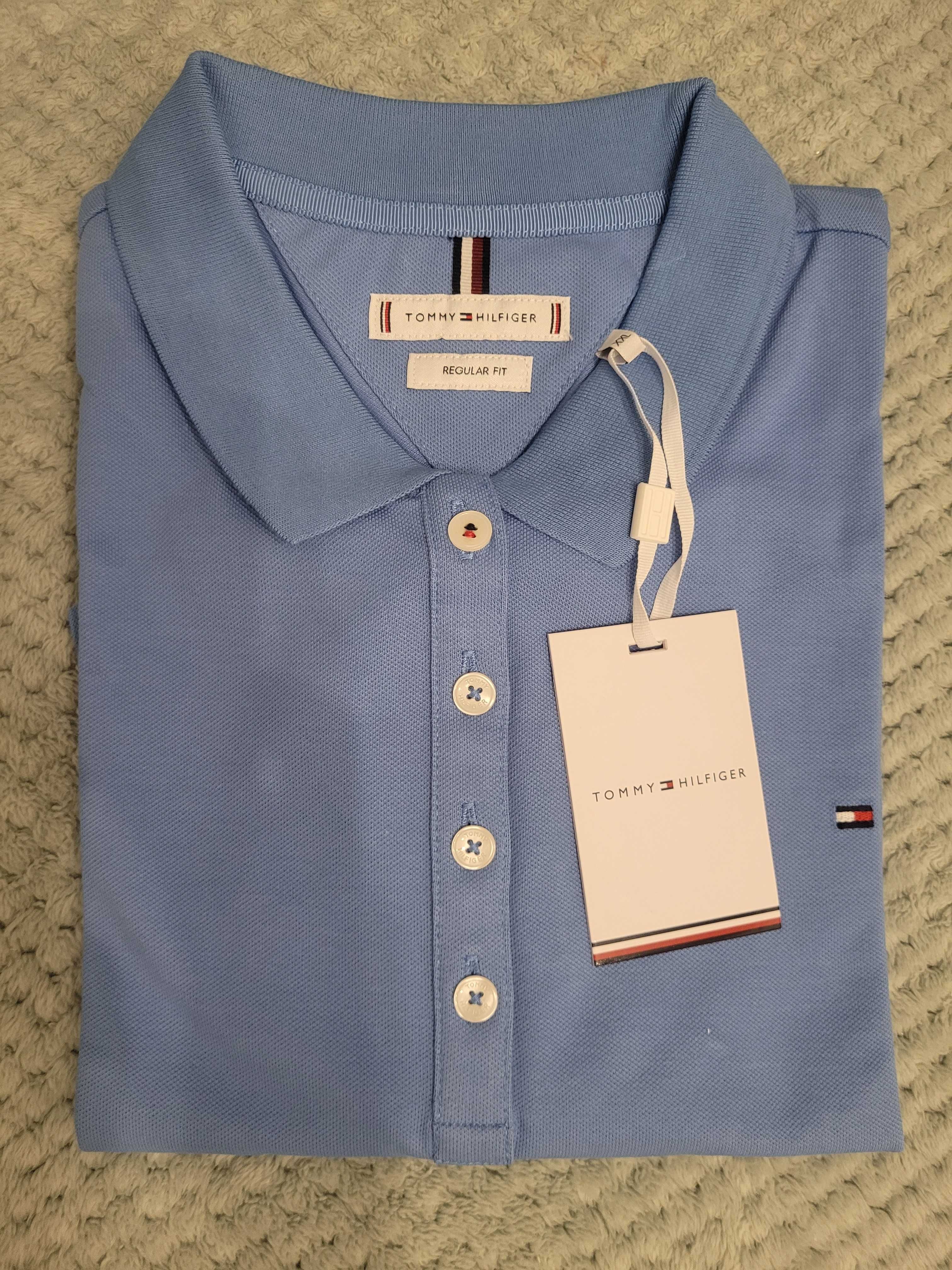 Tricou polo dama Tommy Hilfiger albastru XXL