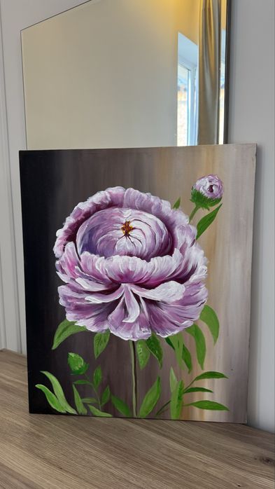 Картина Пион. Лаконичный и стильный вариант