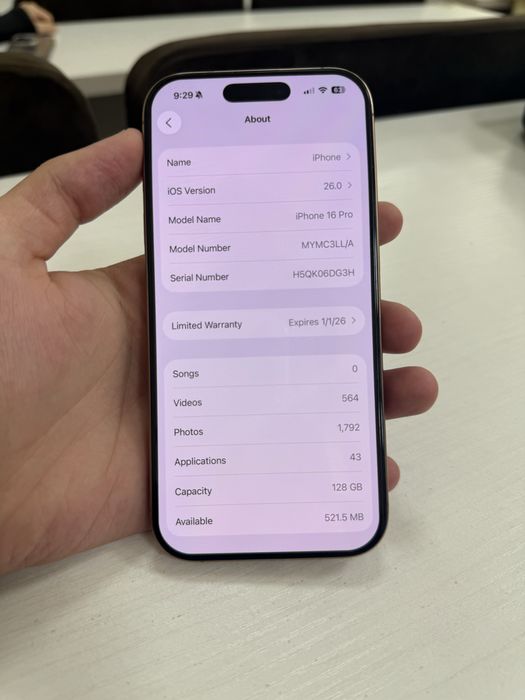 Срочно IPhone 16 pro Lla 128