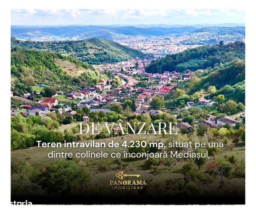 Teren intravilan cu vedere panoramică  4230mp – Mediaș