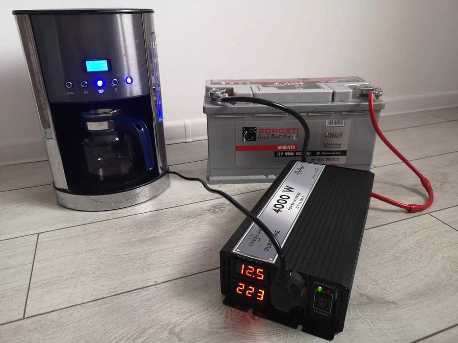 Invertor 12v/24v 4000w Auto/Rulota/Panouri fotovoltaice SInus Pur