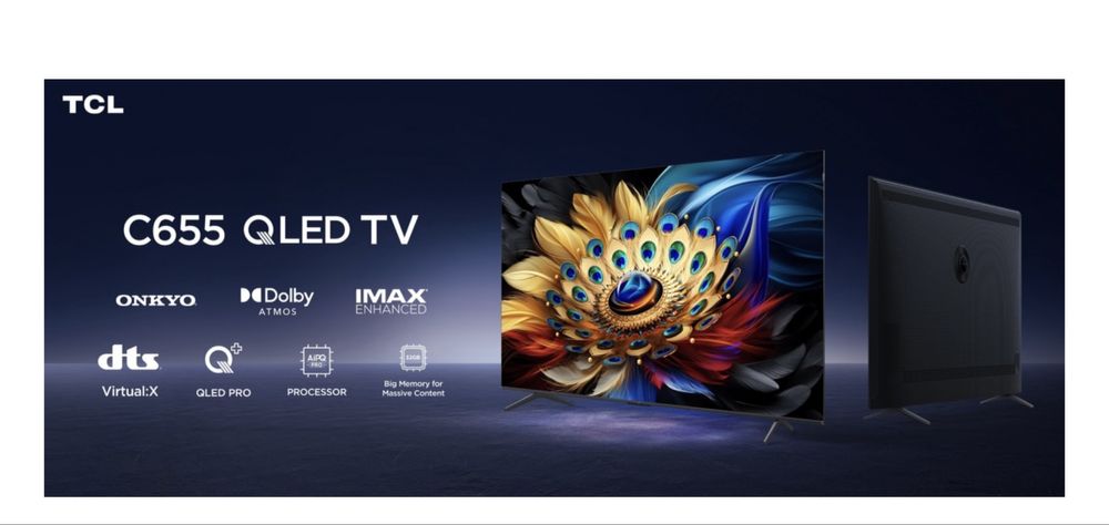 Телевизор TCL 55C655 140 см черный новый за 240000 тенге