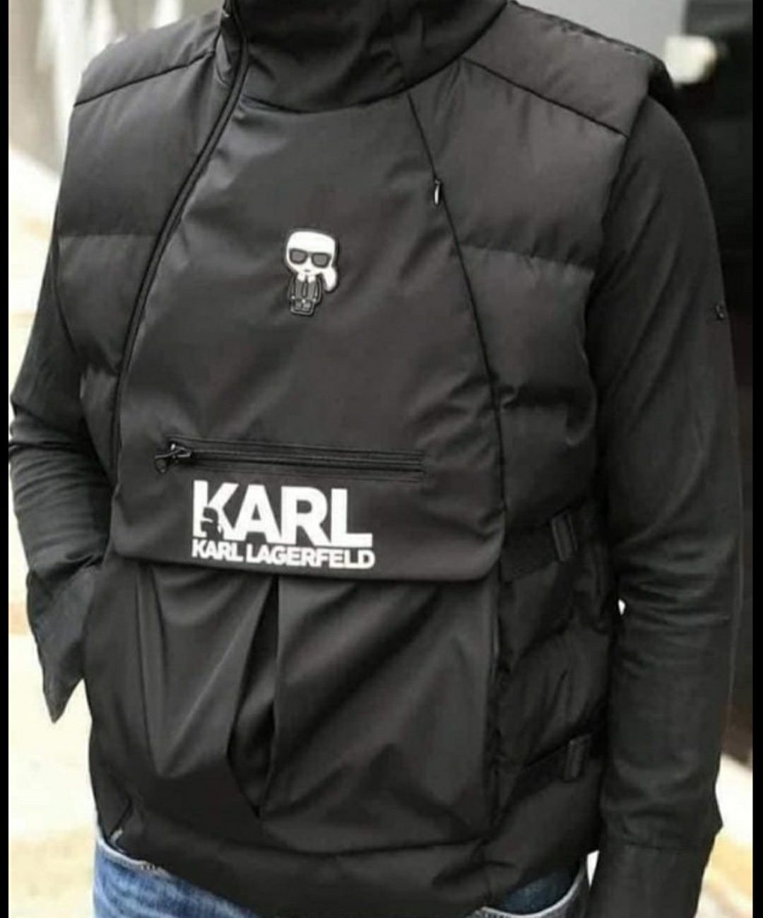 Karl Lagerfeld мъжки елек зимена дебела ветроустойчива пухенка