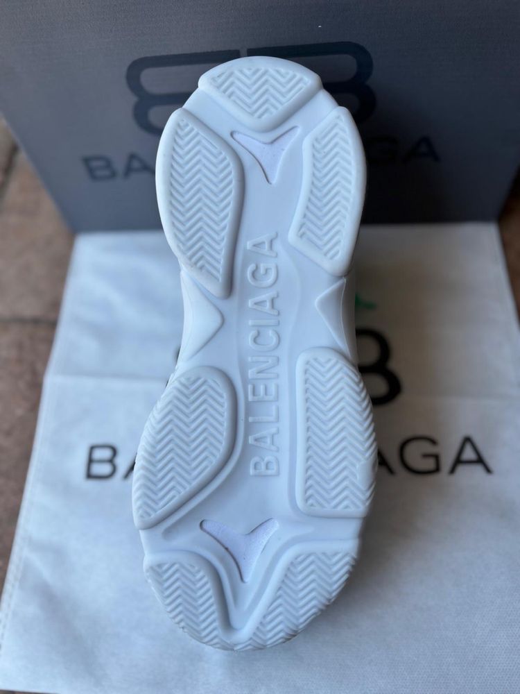 Adidasi Balenciaga Triple S alb Premium