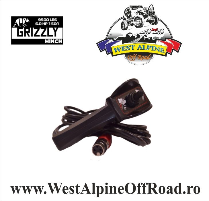 Troliu auto GRIZZLY WINCH 9500 lbs cablu otel (Forta: 4310 KG)