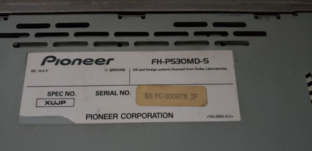Pioneer Carrozzeria FH-P530MD-S AUX-2, WMA, MP3