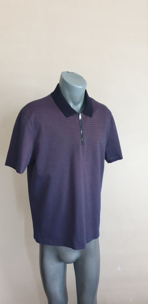 Hugo Boss Mercerised 3/4 Zip Pique  / L НОВО! ОРИГИНАЛ! Мъжка Тениска!