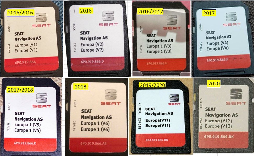 2025 карта за навигация SEAT Leon Ateca Toledo Сеат СД карта SD card