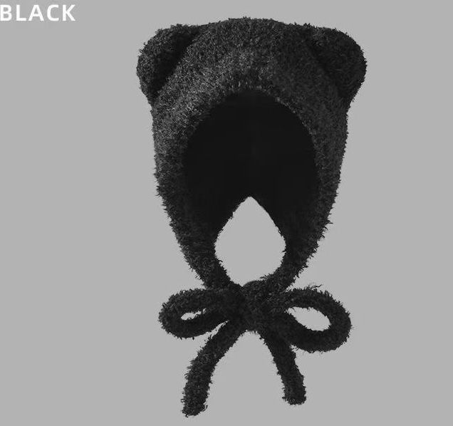 Шапка с ушками на завязках