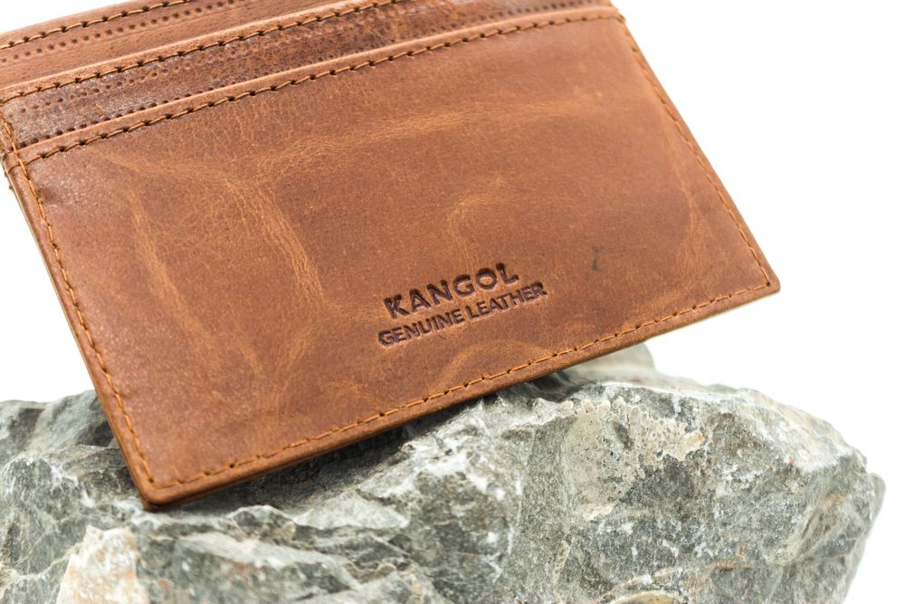 Kangol card holder естествена кожа