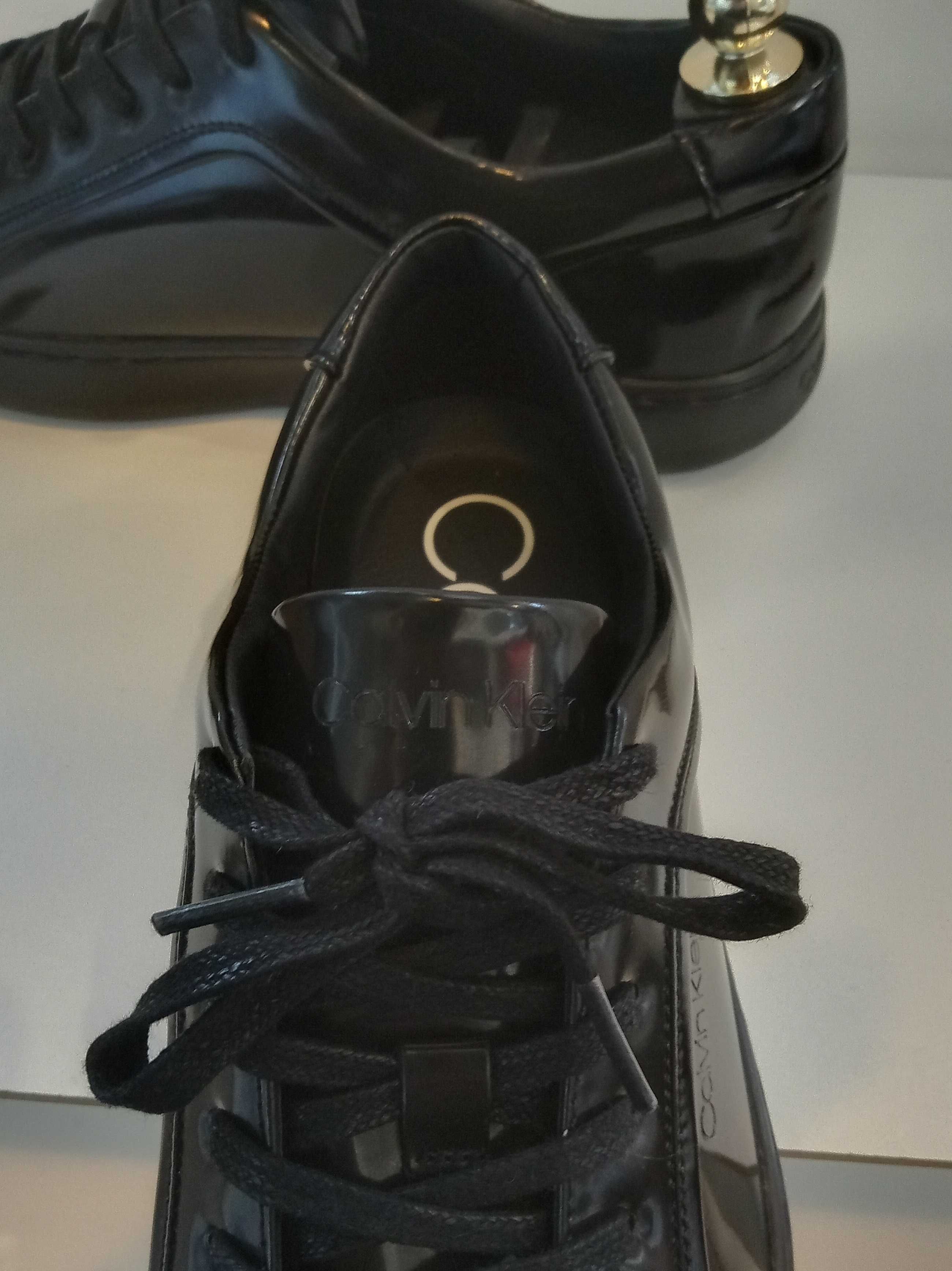Pantofi sport casual 45 premium Calvin Klein piele naturala lustruita
